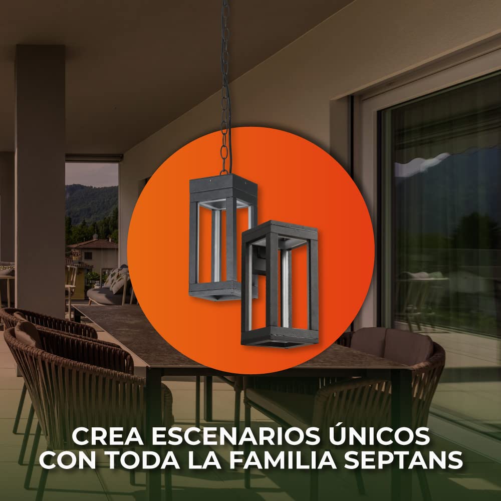 Tecnolite - Lámpara de Pared Arbotante LED Exterior 12 W, Luz Cálida Brillante, IP54, IK07, No atenuable, LED integrado