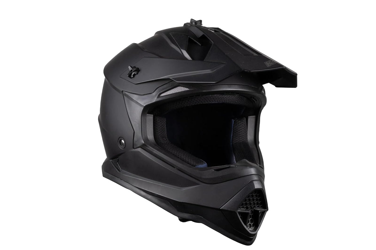 KOV Casco Hunter Negro Mate Motocross Certificado Dot ATV