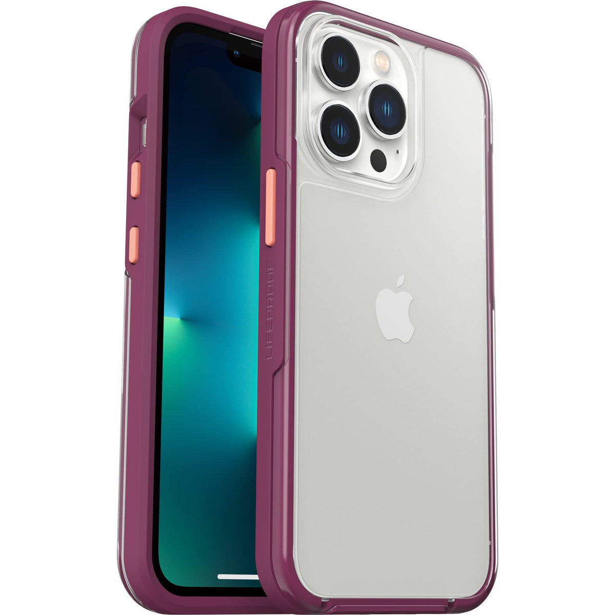 LifeProof See Series Funda Compatible con MagSafe para iPhone 13 Pro, Varios Colores - Purple - Clear - VER SERIE