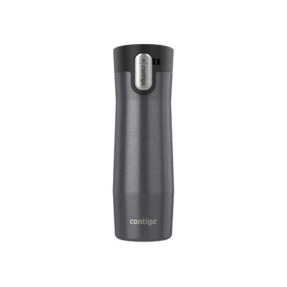 Contigo Vaso Térmico West Loop, Acero Inoxidable, Antiderrames - Gris Metalizado - 0.6 Litros - West Loop 3.0