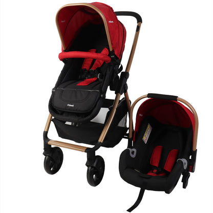 Prinsel Prima LX Carriola y Autoasiento Sistema de Viaje, 0 Meses a 3 Años, hasta 18 kg - Rojo