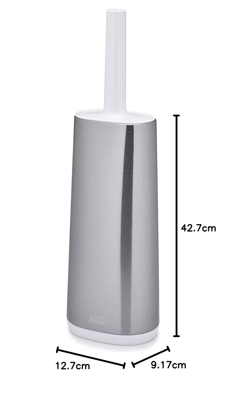 Joseph Joseph 70517 Flex Toilet Brush with Slim Holder Flexible Anti-Drip, Stainless Steel