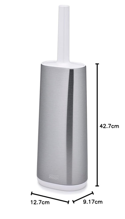 Joseph Joseph 70517 Flex Toilet Brush with Slim Holder Flexible Anti-Drip, Stainless Steel