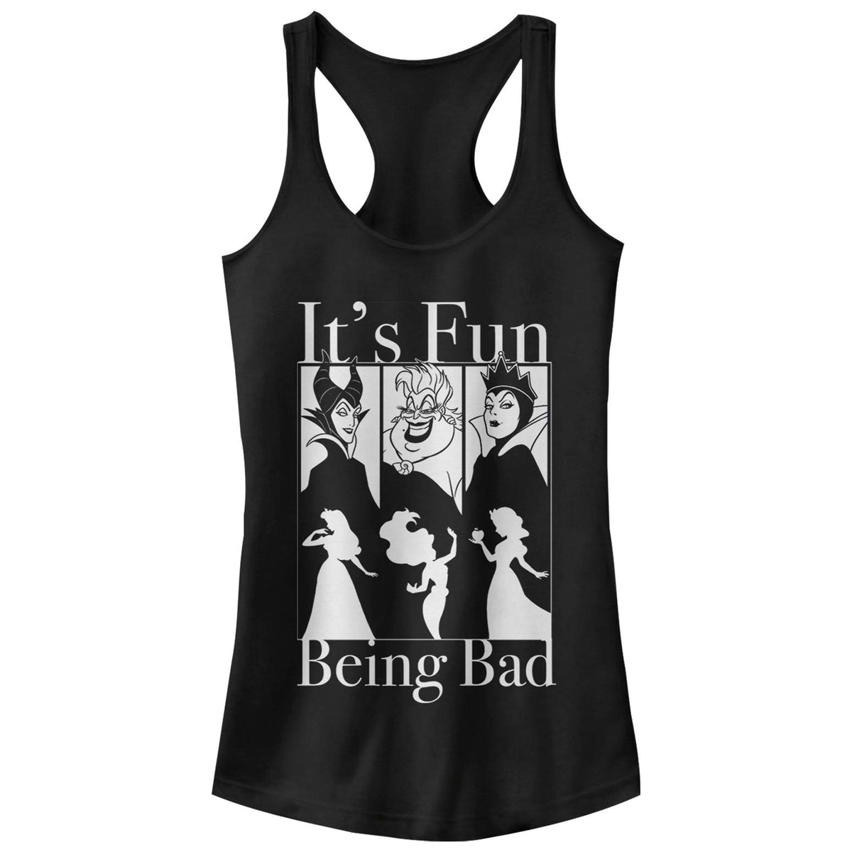 Disney It's Fun Being Bad - Playera sin Mangas con Espalda Cruzada Camiseta para Mujer
