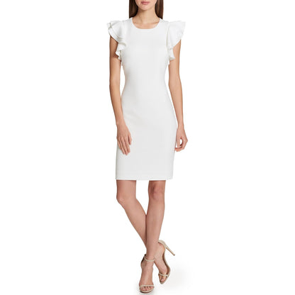 Tommy Hilfiger Vestido de Buceo con Mangas voladas Vestido para Mujer