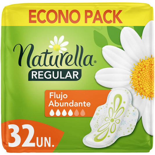 Naturella Con Manzanilla Toalla Femenina Flujo Abundante 192 Unidades