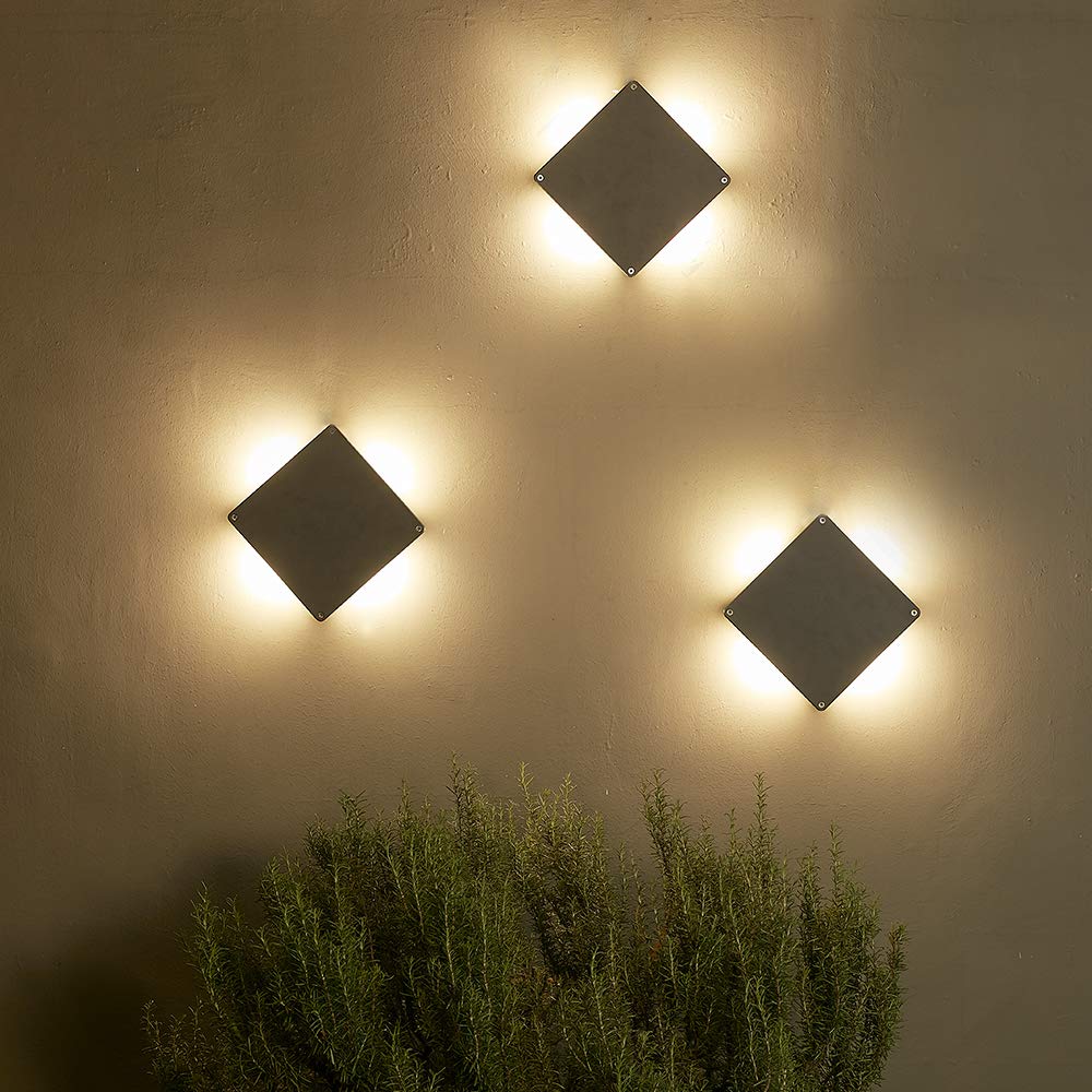 Tecnolite - Lámpara de exterior LED para sobreponer, 14.5 W, Luz Cálida Brillante