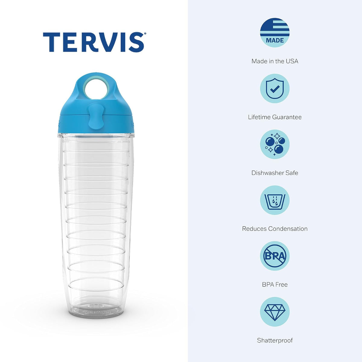 Tervis Individual Botella de agua con tapa, North Carolina St Univ, Emblema, 1