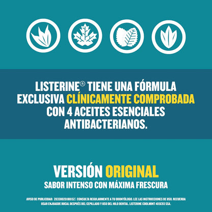 LISTERINE Enjuague Bucal Cool Mint 1 L + Enjuague Bucal Cuidado Total 1 L