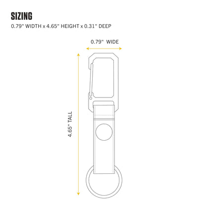Carhartt Unisex Adult Durable Metal Key Keeper, Belt Loop Key Ring Holder With Self-locking Metal Gate Clip for Car/Home Keys Llavero Unisex adulto