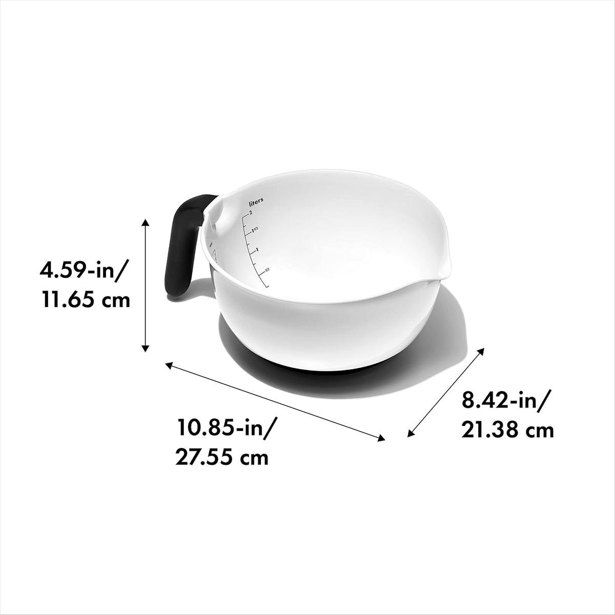 OXO Good Grips tazón de mezcla de 5 cuartos, Tazón de pasta, Blanco, A, 1