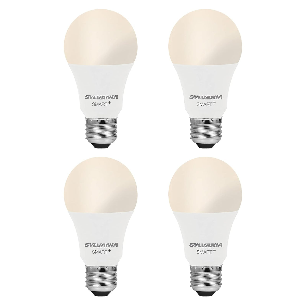 Sylvania Smart+ Foco LED A19 WiFi, Paquete de 4 - A19 Blanco Calido