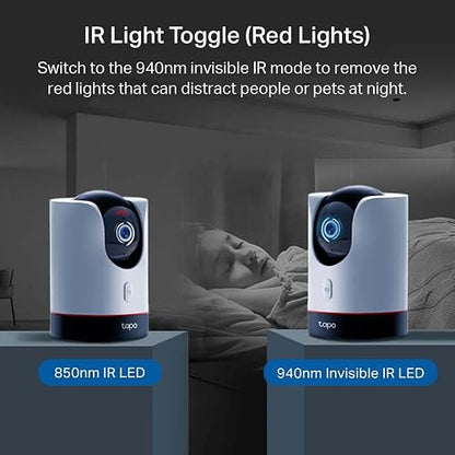 TP-Link Tapo C225, Cámara Wi-Fi de Seguridad con Detección AI, 4MP, Visión Nocturna a Todo Color con Sensor Starlight, Seguimiento Inteligente, Compatible con Alexa y Google Assistant