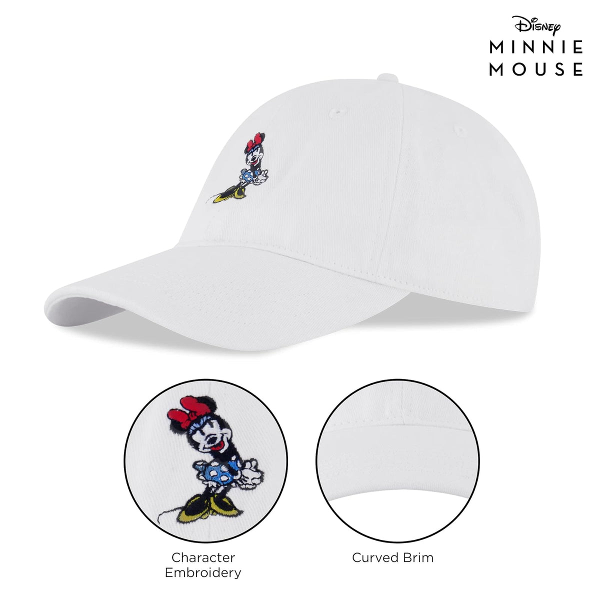 Disney Baseball Cap, Minnie Mouse Adjustable Hat for Adult Gorra de béisbol Mujer