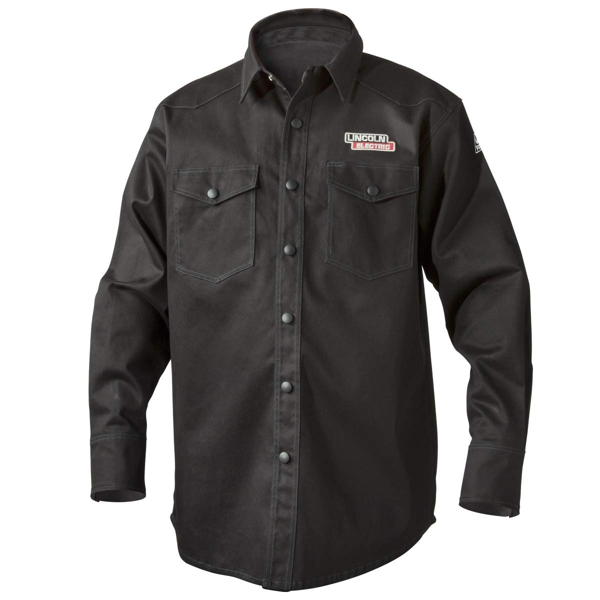 Lincoln Electric - Camisa de Manga Larga con Soldadura Negra, Ligera, Transpirable, Retardante de Llama, Talla XL