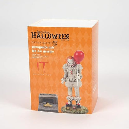 Department 56 Snow Village Accessories Halloween IT Capítulo Two Pennywise and The SS Georgie Set de Figuras estándar, Multicolor