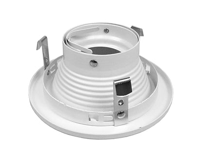 NICOR Lighting Embellecedor de deflector empotrable blanco de 4 pulgadas para bombilla MR16 (14002)