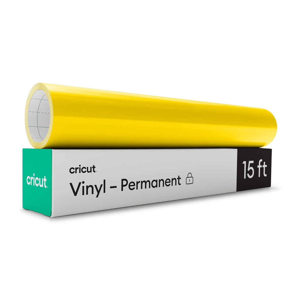Cricut - Rollo de vinilo permanente de alta calidad (12 x 15 pies), color amarillo piedra, resistente a la intemperie, apto para lavaplatos y a prueba de decoloración, compatible con máquinas de corte
