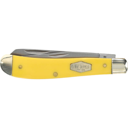 Schrade 94OTY Old Timer Yellow Gunstock Trapper | Old Timer 29OT Mountain Beaver - Cuchillo de bolsillo plegable con hoja de acero de alto carbono