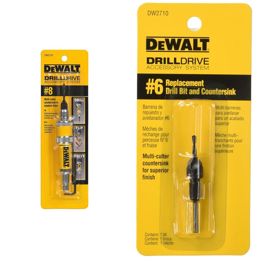 DEWALT 1 unidad Fijador Reversible #8 DW2701 + Avellanador #6 DW2710