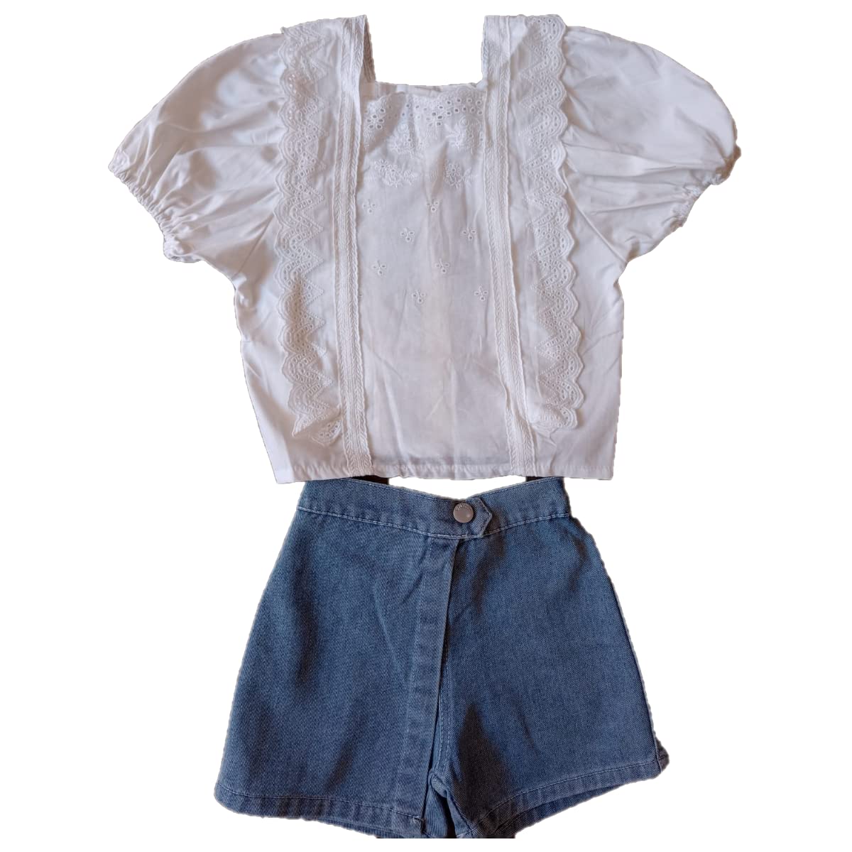 Macarroni Diseño Europeo Blusa y shortNiñas