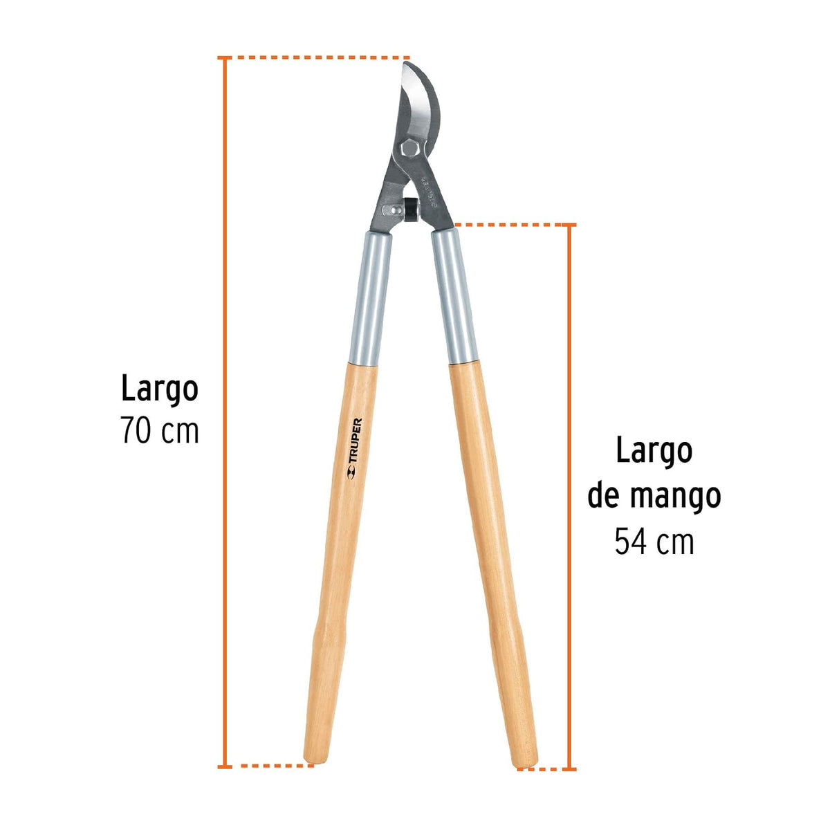 Truper T-122, Tijeras para ramas 21", mango de madera
