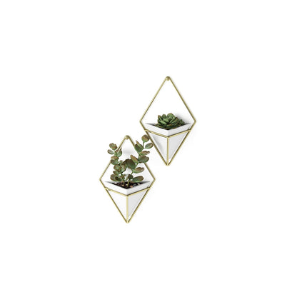 Umbra 470753-524 Trigg Hanging Planter Vase, Brass, Small, Latón