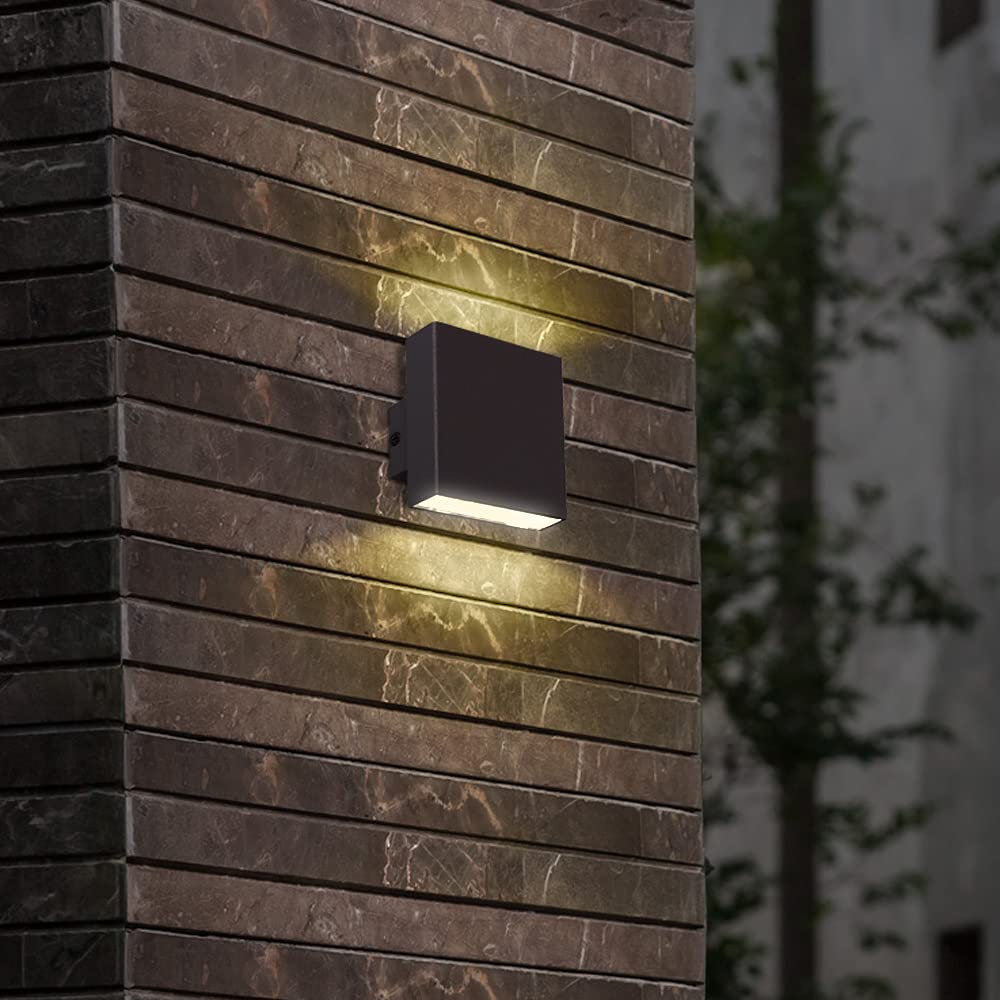 Tecnolite - Lámpara Pared Arbotante Exterior LED 9.5 W, Luz Cálida Brillante