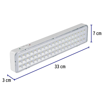 Volteck LAE-60, Lámpara de emergencia recargable 300 lm, 60 LED