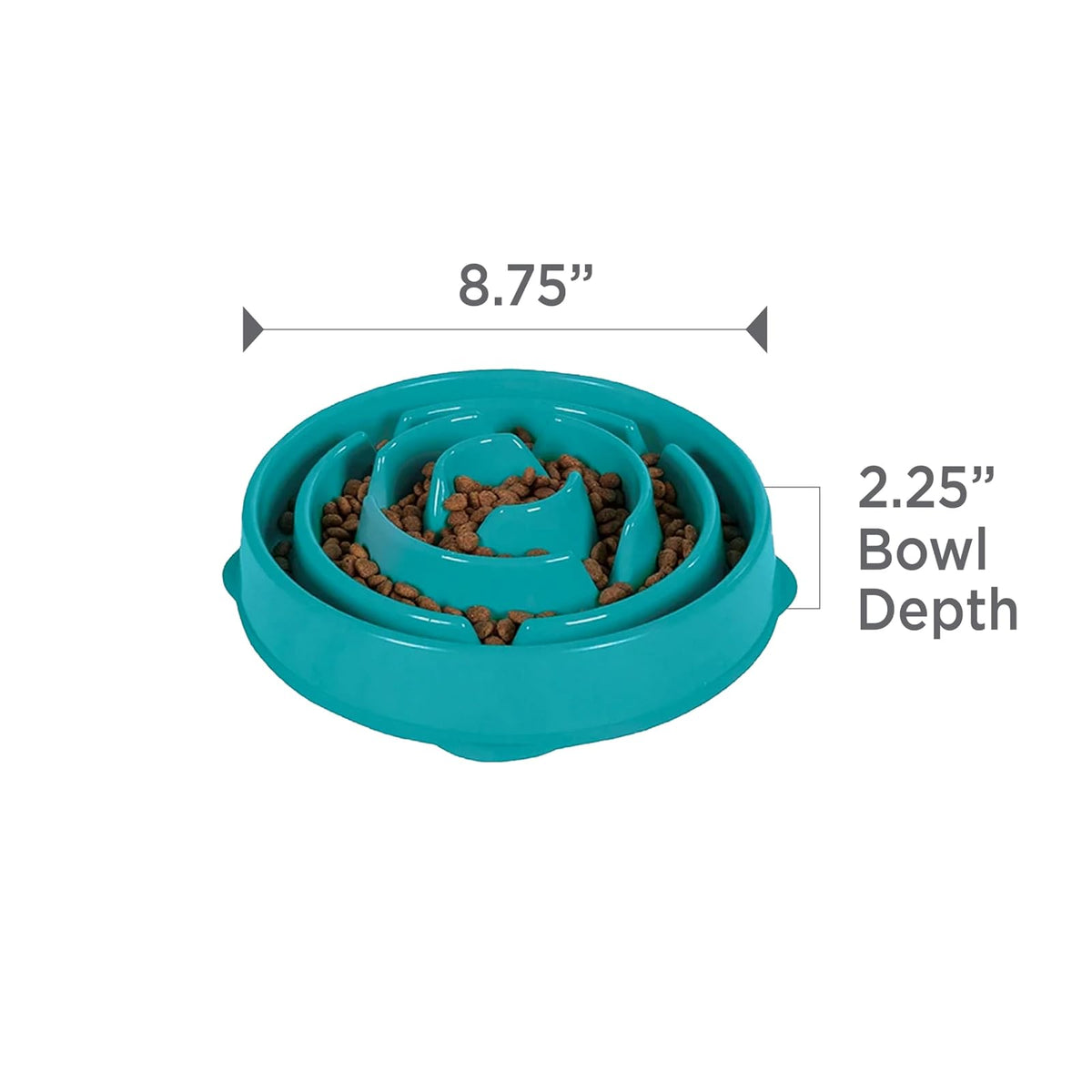 Outward Hound Fun Feeder Slo Bowl, Slow Feeder Dog Bowl, Medium, Turquoise