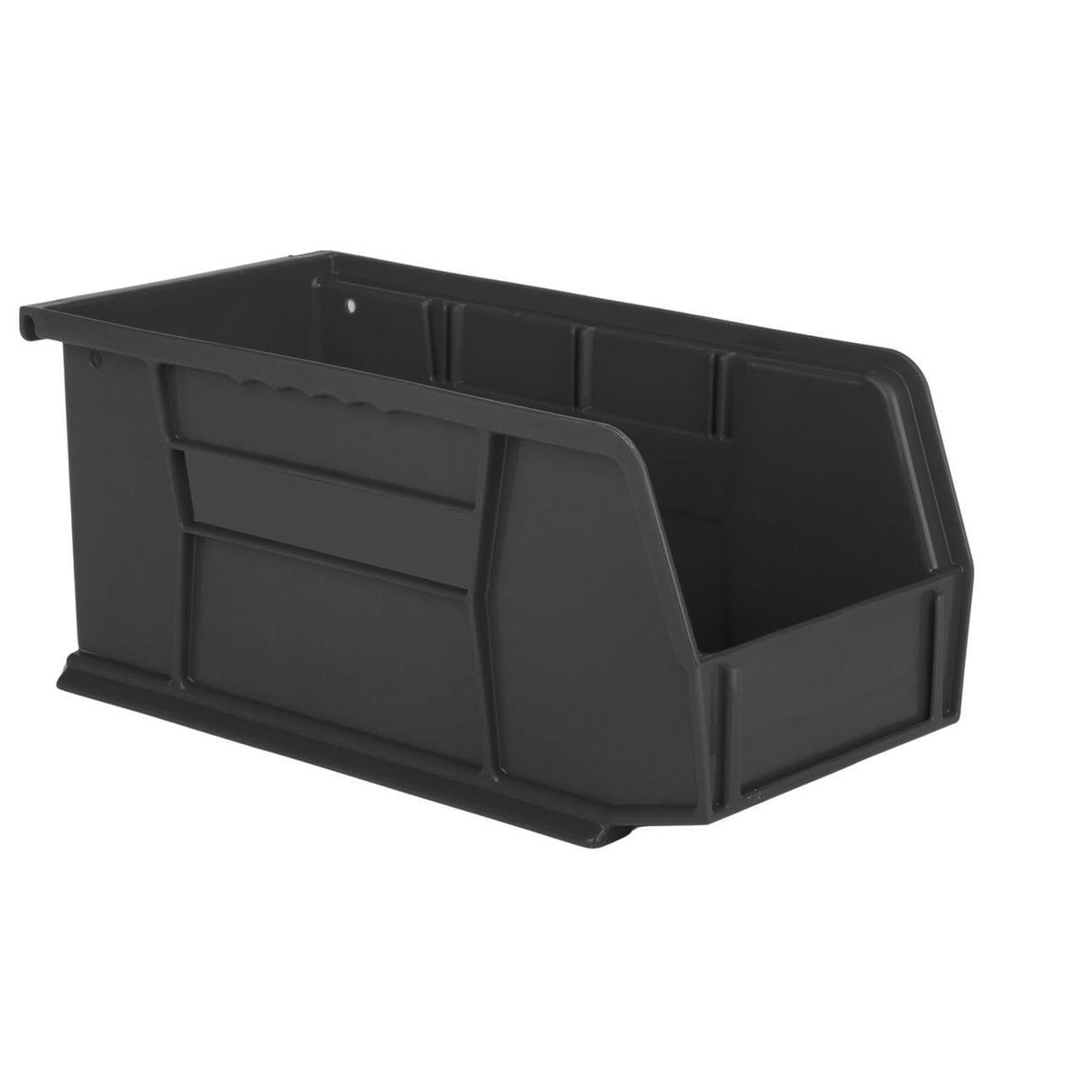 Hudson Exchange - Contenedor apilable de plástico de 11 x 5 x 5 pulgadas (negro, 1 paquete) - Negro -