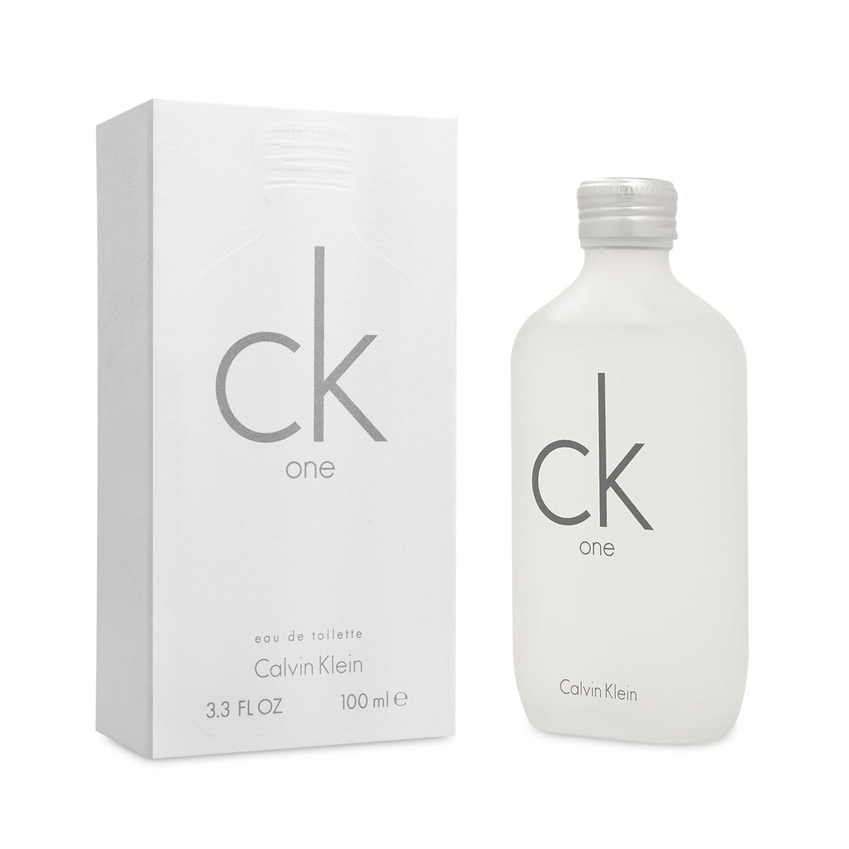 CALVIN KLEIN, Fragancia Unisex, CK One Eau de Toilette, Fragancia Fresca, Cítrica y Floral, Aromas de Bergamota, Té Verde y Almizcle, 100 ml