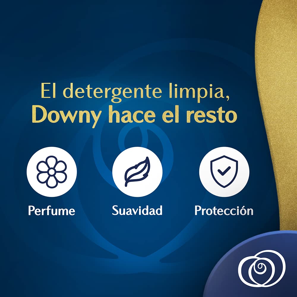 Downy Suavizante De Telas Concentrado Perfume Passion 2, 6 L, color, 2.6 ml, pack of/paquete de + Suavizante de Telas Romance Perfume Sofisticado y Duradero 2.6 L