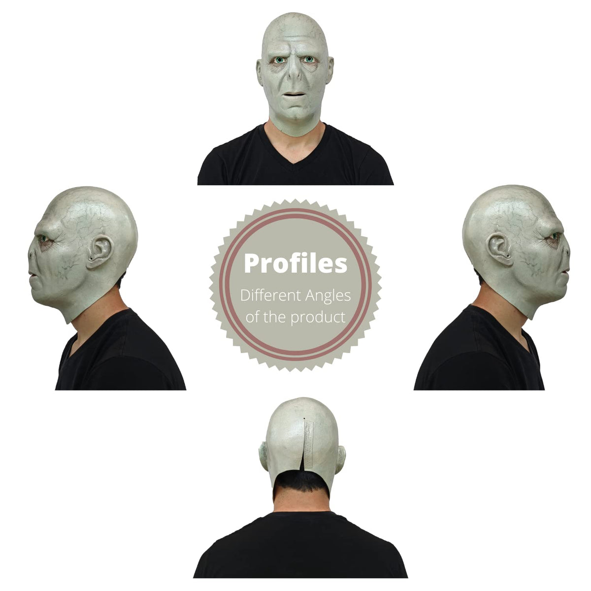 REV Voldemort, Máscara Original de Lord Voldemort de la película de Harry Potter, Máscaras del Mago Tenebroso Tom Ryddle Ideal para Halloween, Fiestas de Disfraces y Colección
