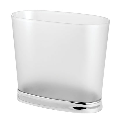 iDesign Gina Oval Wastecan Multi Organizador, Frost/níquel cepillado