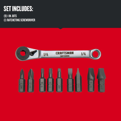 CRAFTSMAN Juego de destornilladores, trinquete, multibroca (CMHT68008)