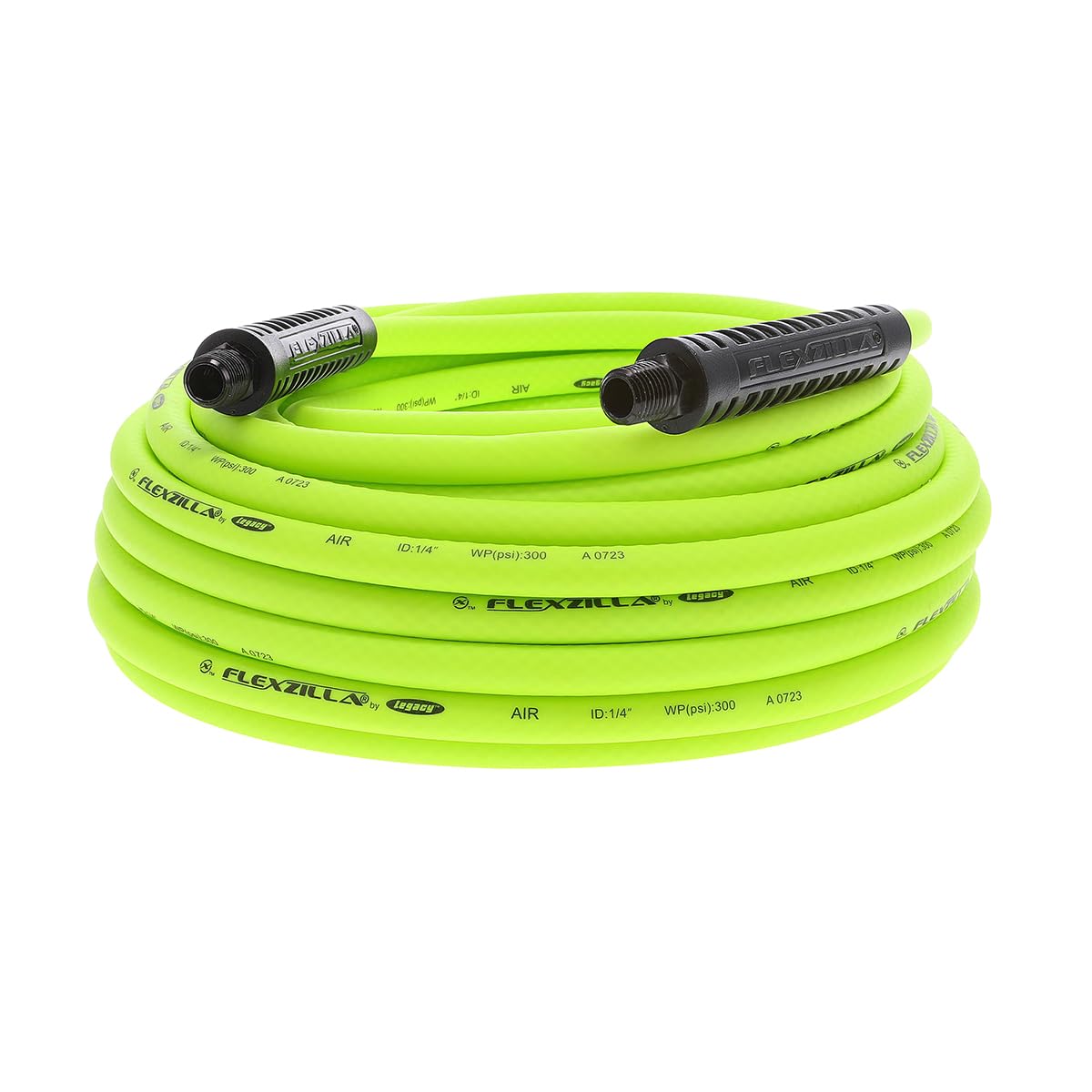 Flexzilla HFZ1450YW2 Manguera de Aire Híbrida 1/4 Pulgada x 50 Pies con Extremos MNPT 1/4 Pulgada Amarillo