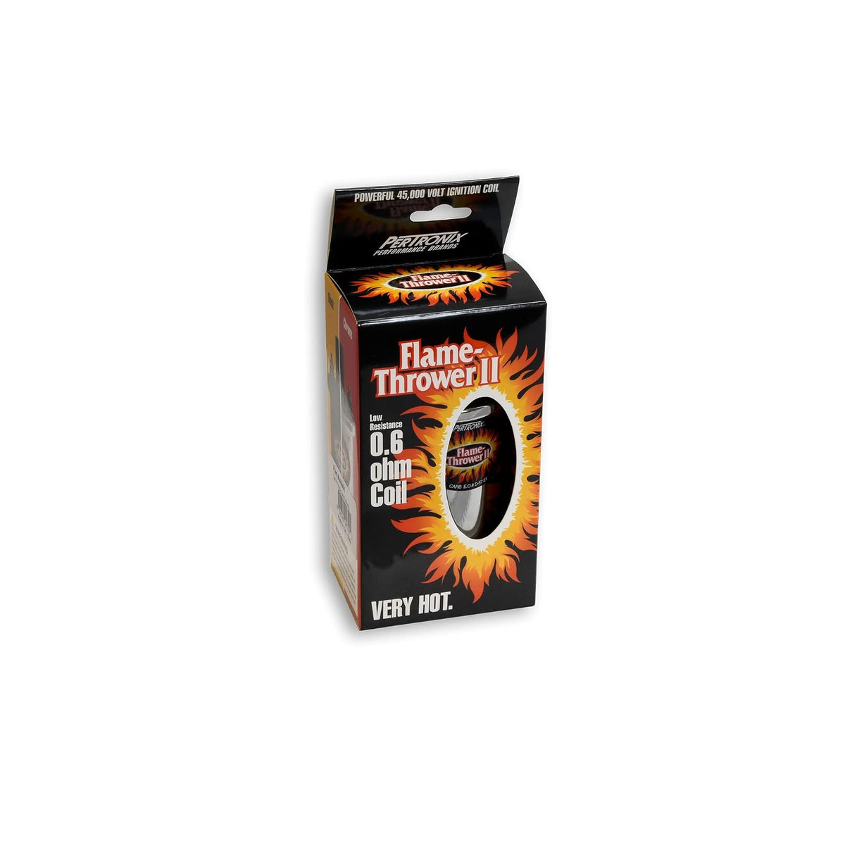 Pertronix 45001 - Bobina de encendido para lanzallamas II, 45.000 voltios, 0,6 ohmios, 12 voltios, cromo