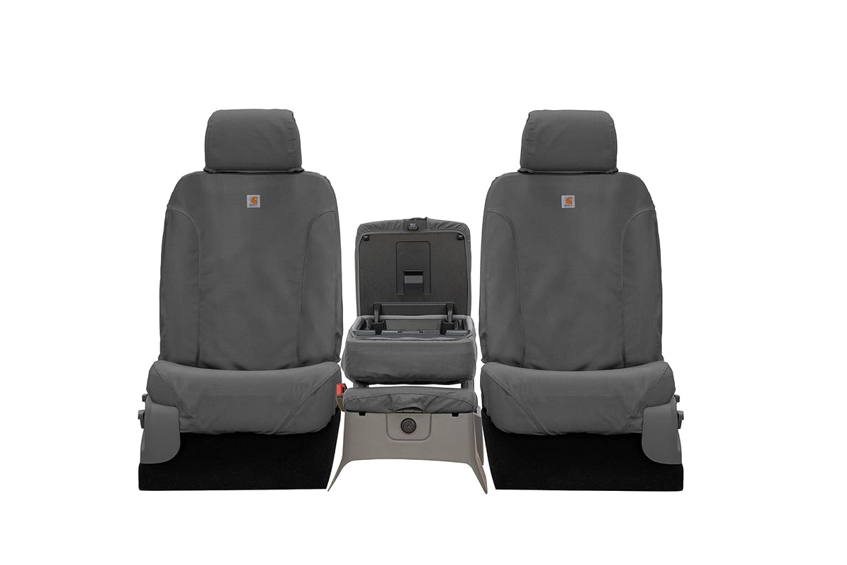 Covercraft Carhartt SeatSaver - Fundas de Asiento Personalizadas | Se Adapta a Ford F-150 2015-2018 | 1ª Fila 40/20/40 Asiento de Banco, Tela de Pato Grava