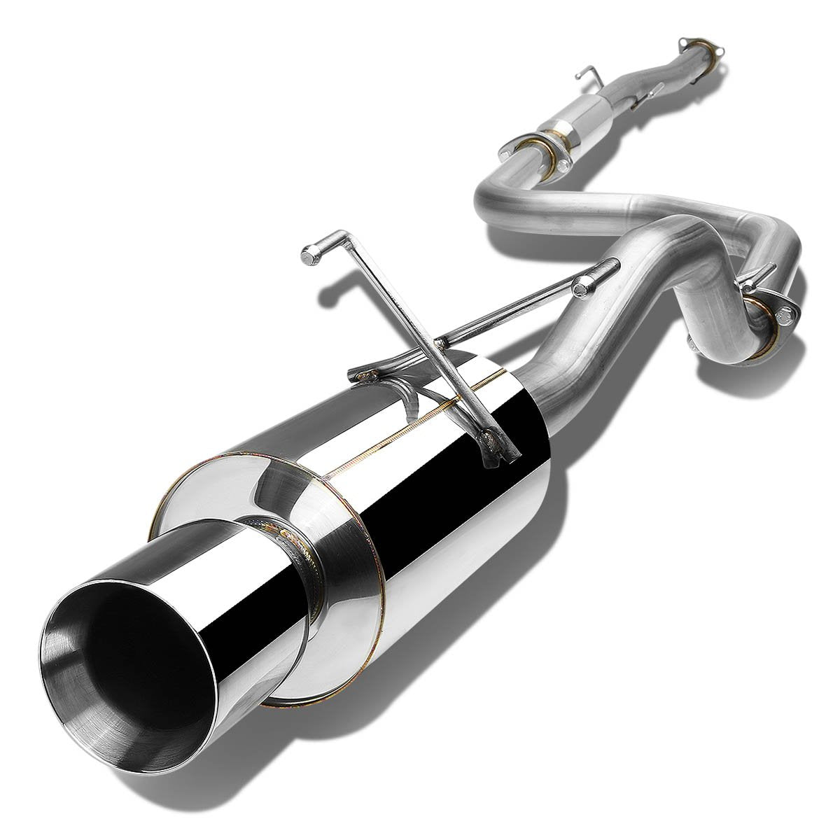 DNA Motoring CBE-HC922-NRT Sistema de Escape Trasero de Acero Inoxidable para Honda Civic 1992-2000