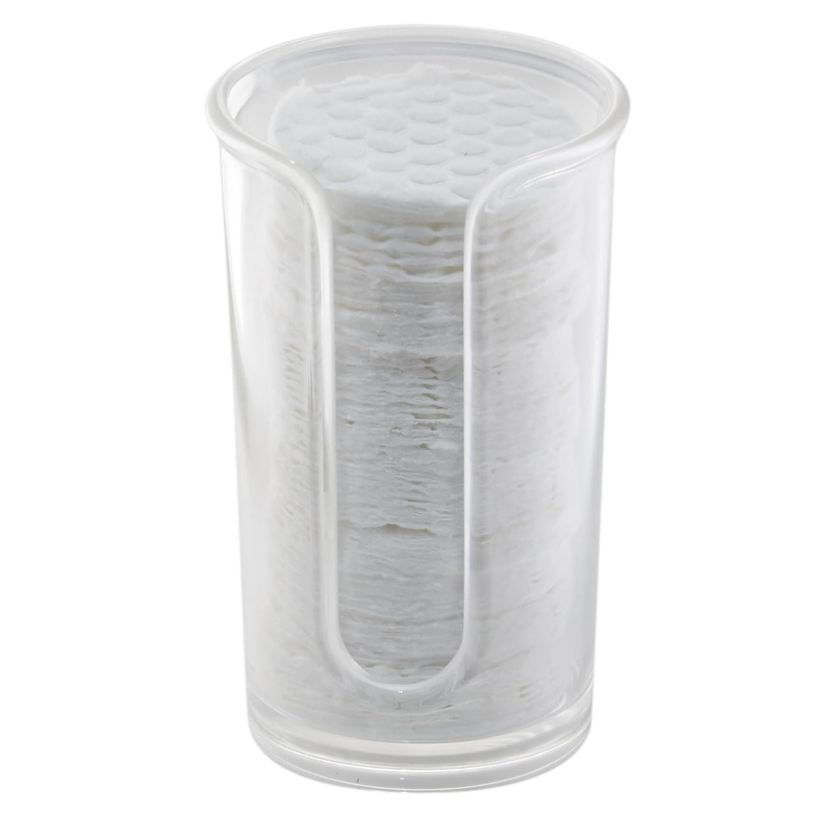 InterDesign 38610 Clarity Cosmetics Make Up Cotton Pads Dispenser, Clear | Dispensador de cosméticos para rondas de algodón