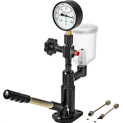 Vevor - Probador de inyector de combustible diesel de 400 bar, 6000 PSI, probador de boquilla de inyector diésel con medidor de doble escala para ajustar la presión de la boquilla del inyector y