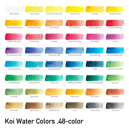 KOI SKETCH BOX C/48 ACUARELAS Y I PINCEL