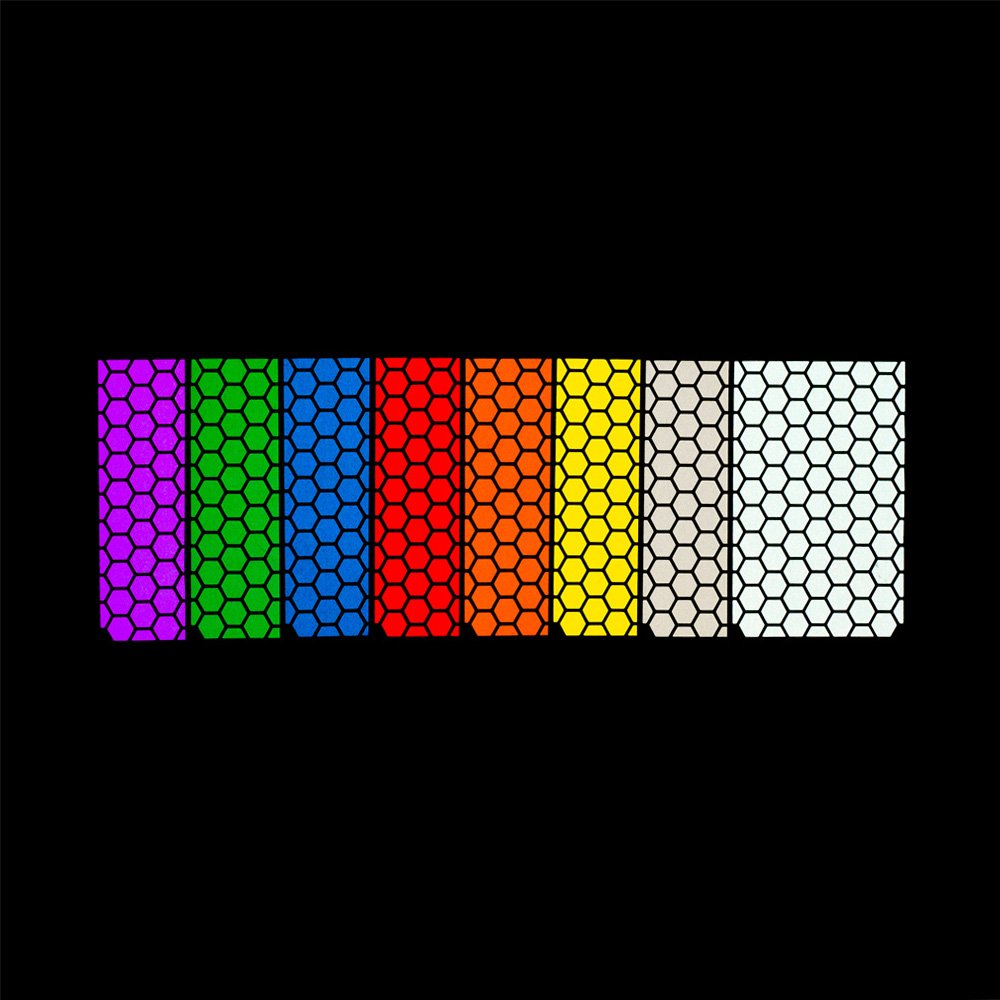 RydeSafe Calcomanías Reflectantes - Kit Hexagonal - Grande