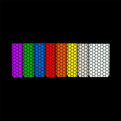 RydeSafe Calcomanías Reflectantes - Kit Hexagonal - Grande