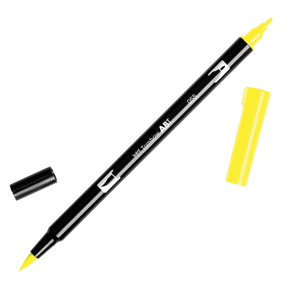 Tombow Marcador Doble con Punta de brocha - 020 -, Cepillo Doble, Amarillo (Process Yellow)