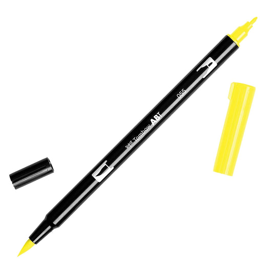 Tombow Marcador Doble con Punta de brocha - 020 -, Cepillo Doble, Amarillo (Process Yellow)