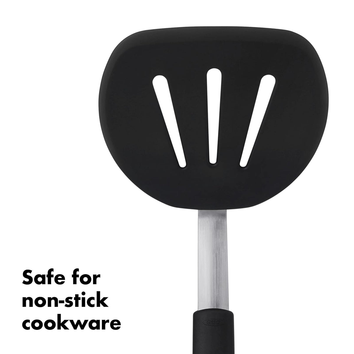 Oxo 1071533 Good Grips Silicone Flexible Pancake Turner/Spatula, Black,, Negro