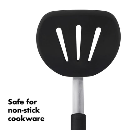 Oxo 1071533 Good Grips Silicone Flexible Pancake Turner/Spatula, Black,, Negro