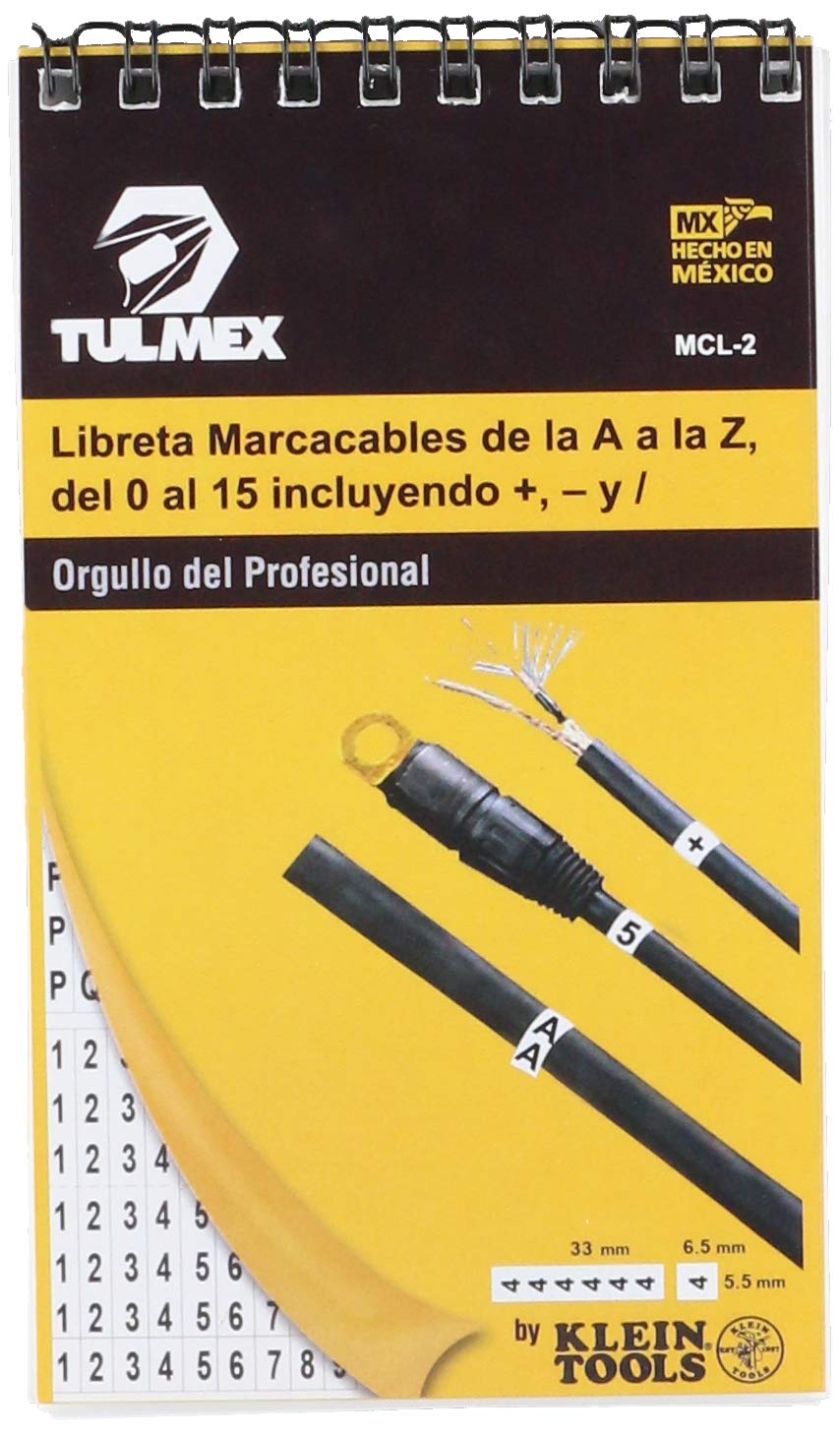 TULMEX MCL-2 | Libreta Marcacables | Letras, Números Y Signos